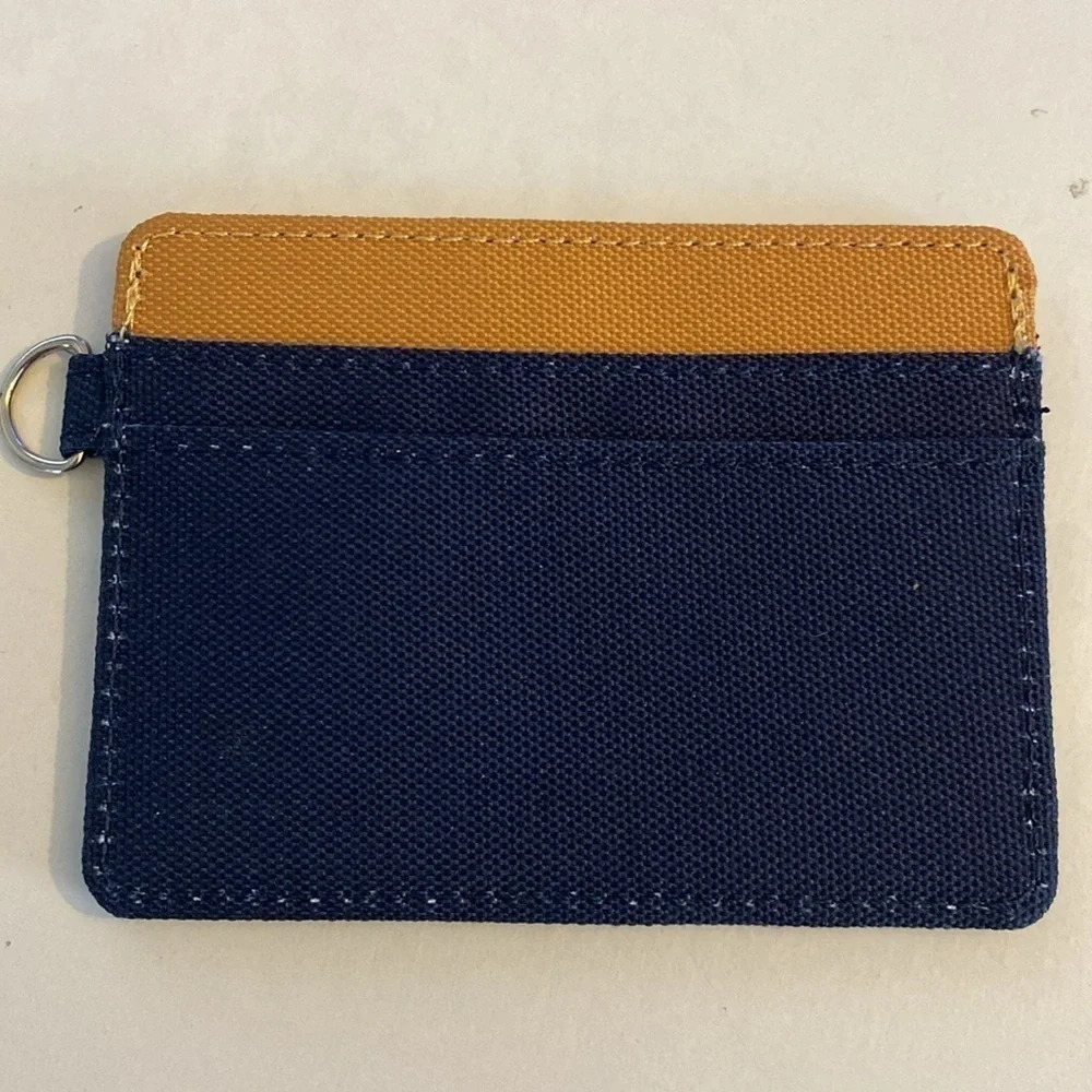 Joules On The Go Card Wallet in Navy Blue and Yellow